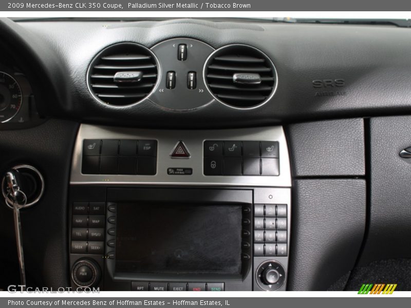 Palladium Silver Metallic / Tobacco Brown 2009 Mercedes-Benz CLK 350 Coupe