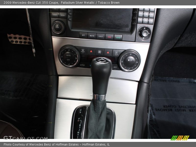 Palladium Silver Metallic / Tobacco Brown 2009 Mercedes-Benz CLK 350 Coupe