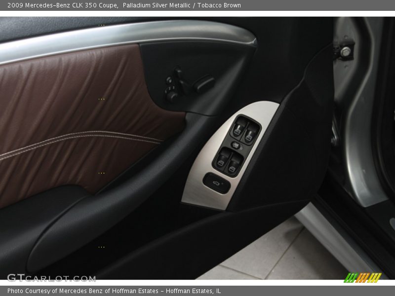 Palladium Silver Metallic / Tobacco Brown 2009 Mercedes-Benz CLK 350 Coupe