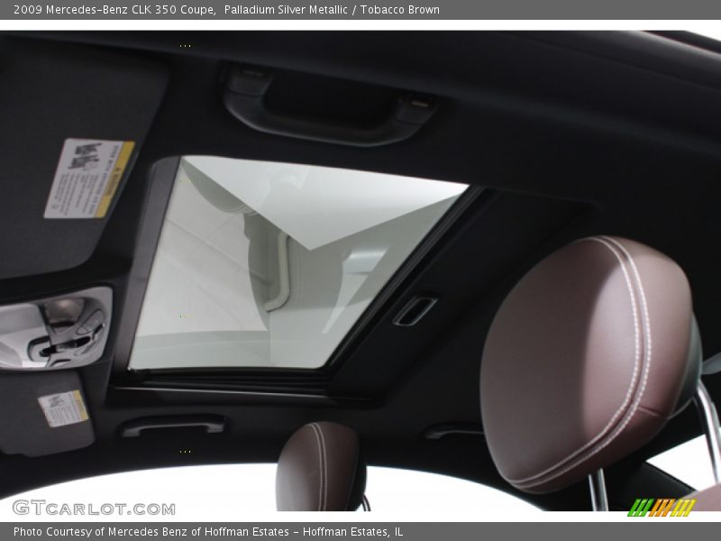 Palladium Silver Metallic / Tobacco Brown 2009 Mercedes-Benz CLK 350 Coupe