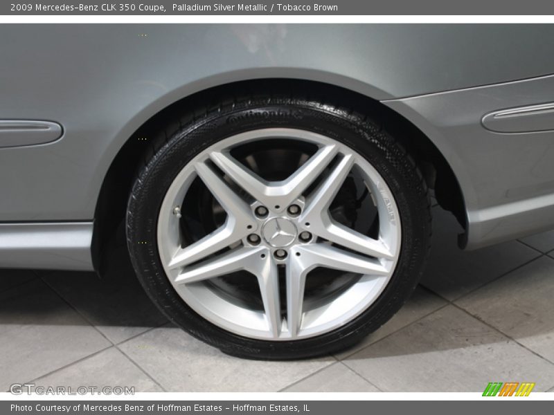 Palladium Silver Metallic / Tobacco Brown 2009 Mercedes-Benz CLK 350 Coupe