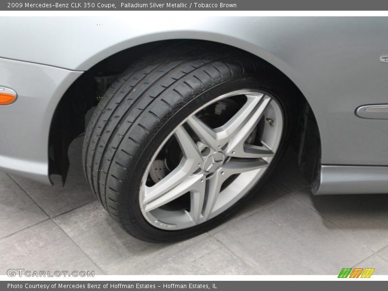 Palladium Silver Metallic / Tobacco Brown 2009 Mercedes-Benz CLK 350 Coupe