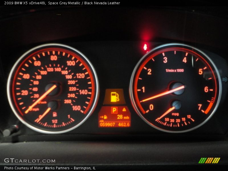 Space Grey Metallic / Black Nevada Leather 2009 BMW X5 xDrive48i
