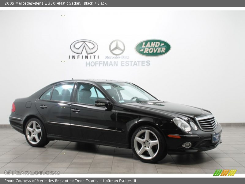 Black / Black 2009 Mercedes-Benz E 350 4Matic Sedan