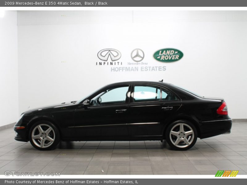 Black / Black 2009 Mercedes-Benz E 350 4Matic Sedan