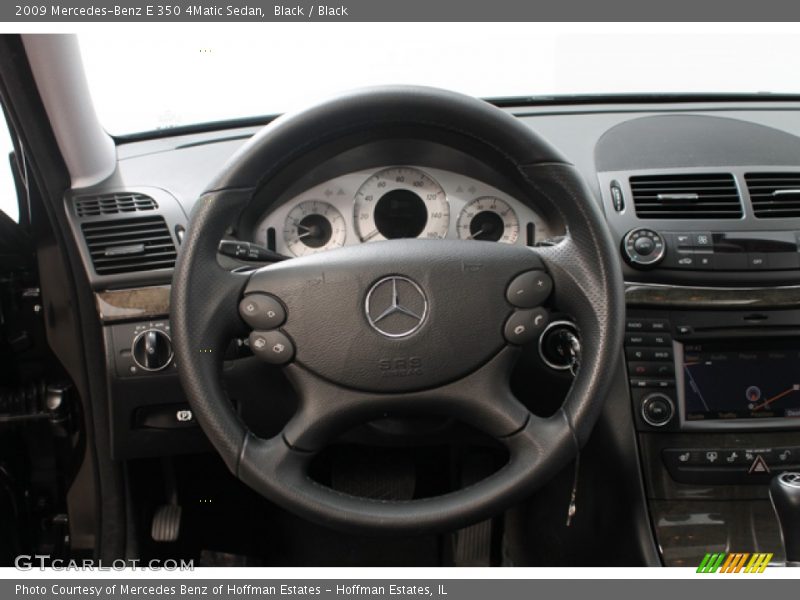 Black / Black 2009 Mercedes-Benz E 350 4Matic Sedan