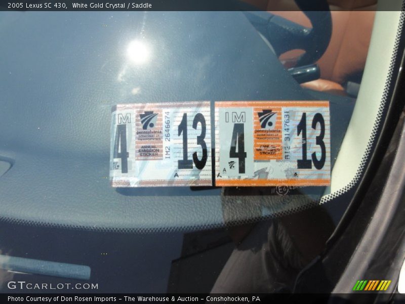 White Gold Crystal / Saddle 2005 Lexus SC 430