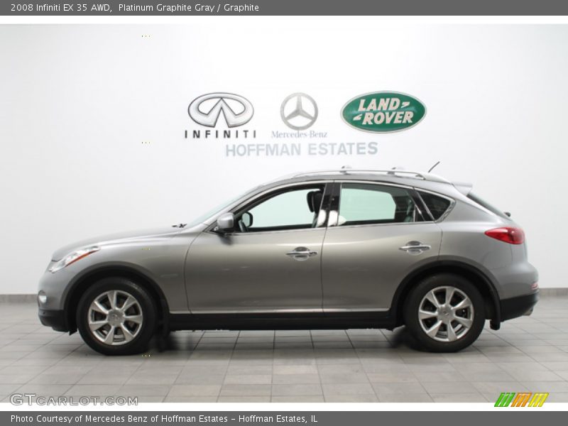 Platinum Graphite Gray / Graphite 2008 Infiniti EX 35 AWD