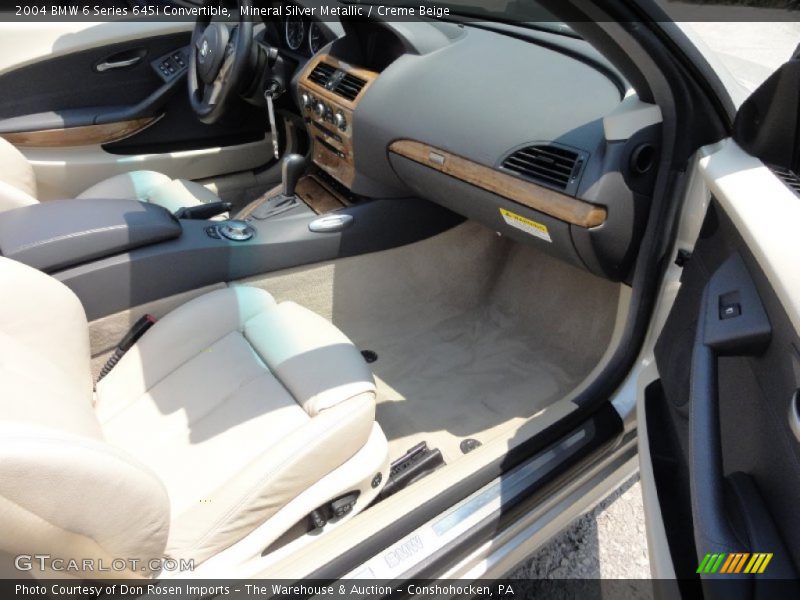 Mineral Silver Metallic / Creme Beige 2004 BMW 6 Series 645i Convertible