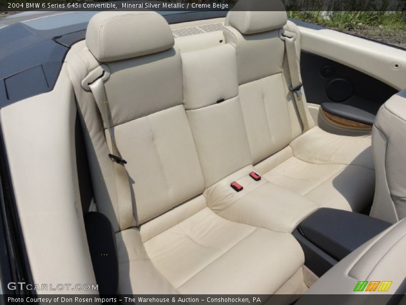 Rear Seat of 2004 6 Series 645i Convertible