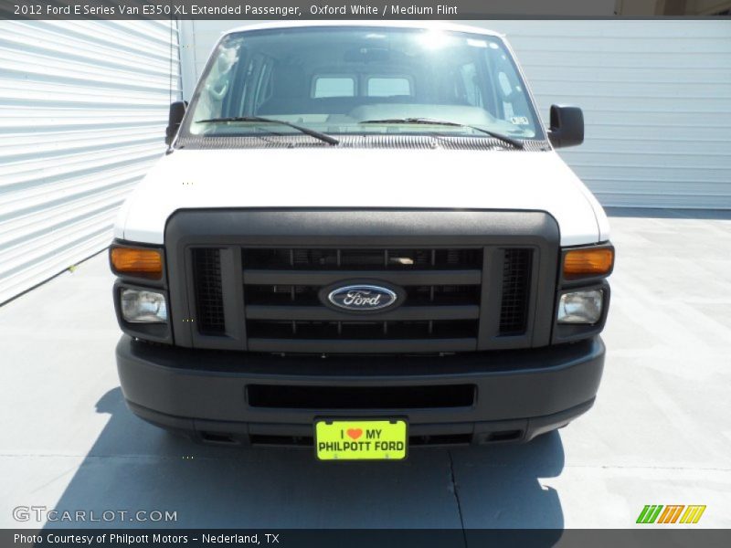 Oxford White / Medium Flint 2012 Ford E Series Van E350 XL Extended Passenger