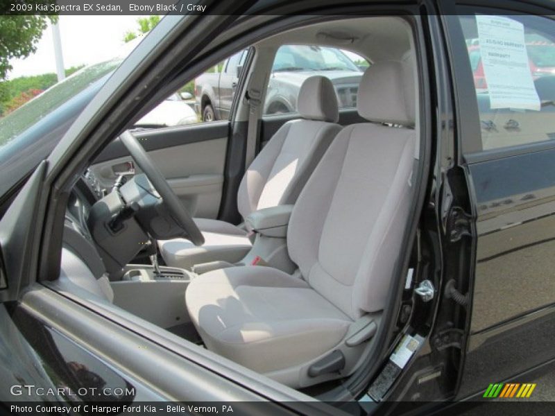 Ebony Black / Gray 2009 Kia Spectra EX Sedan