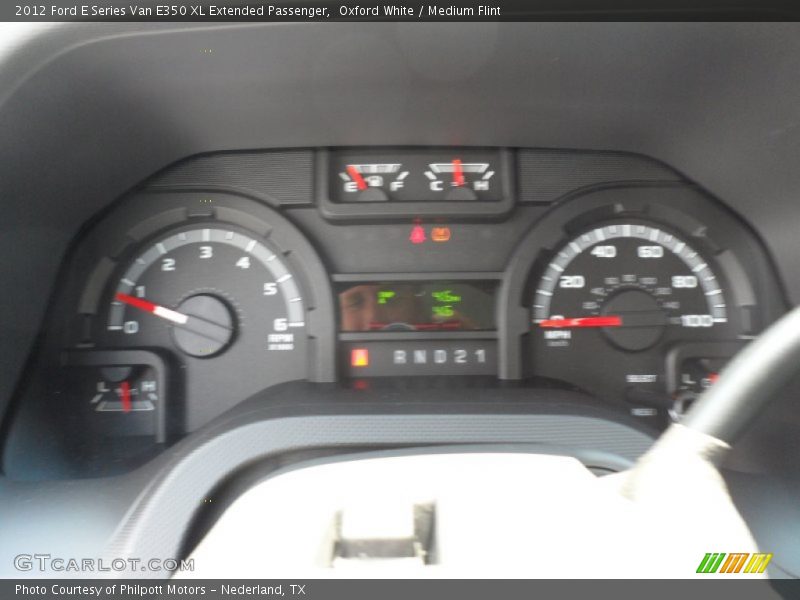 Oxford White / Medium Flint 2012 Ford E Series Van E350 XL Extended Passenger
