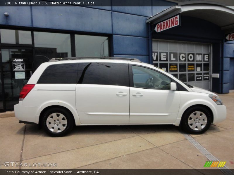 Nordic White Pearl / Beige 2005 Nissan Quest 3.5 S