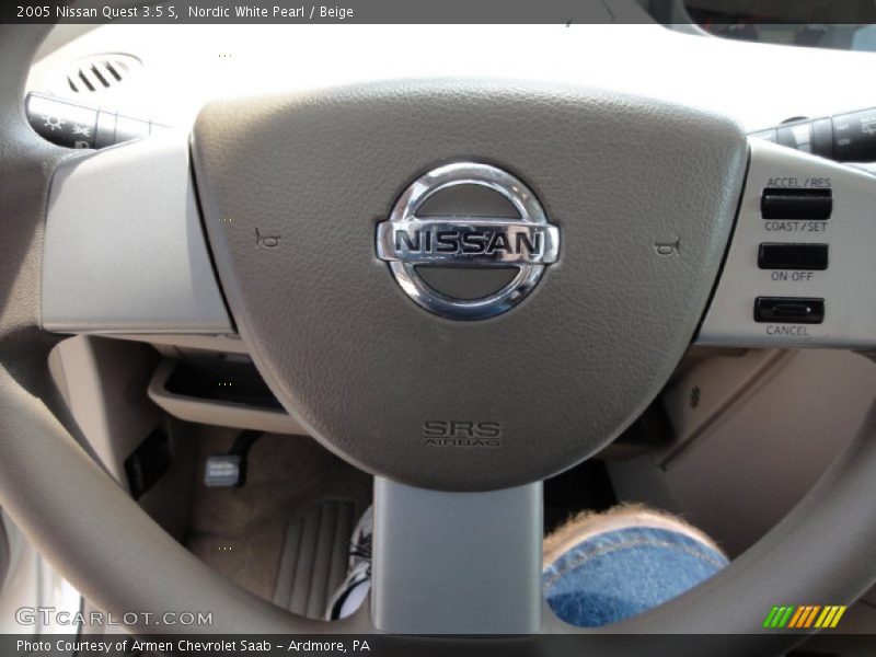Nordic White Pearl / Beige 2005 Nissan Quest 3.5 S