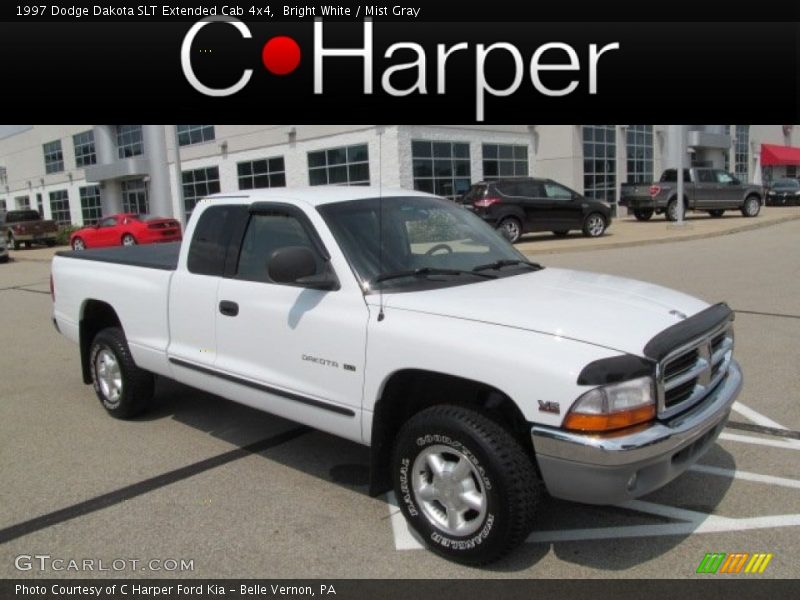 Bright White / Mist Gray 1997 Dodge Dakota SLT Extended Cab 4x4