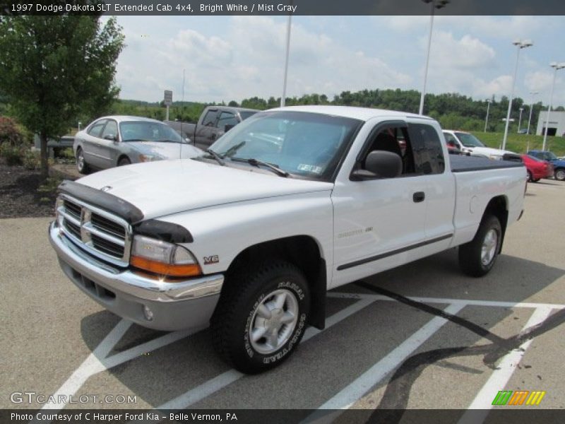 Bright White / Mist Gray 1997 Dodge Dakota SLT Extended Cab 4x4