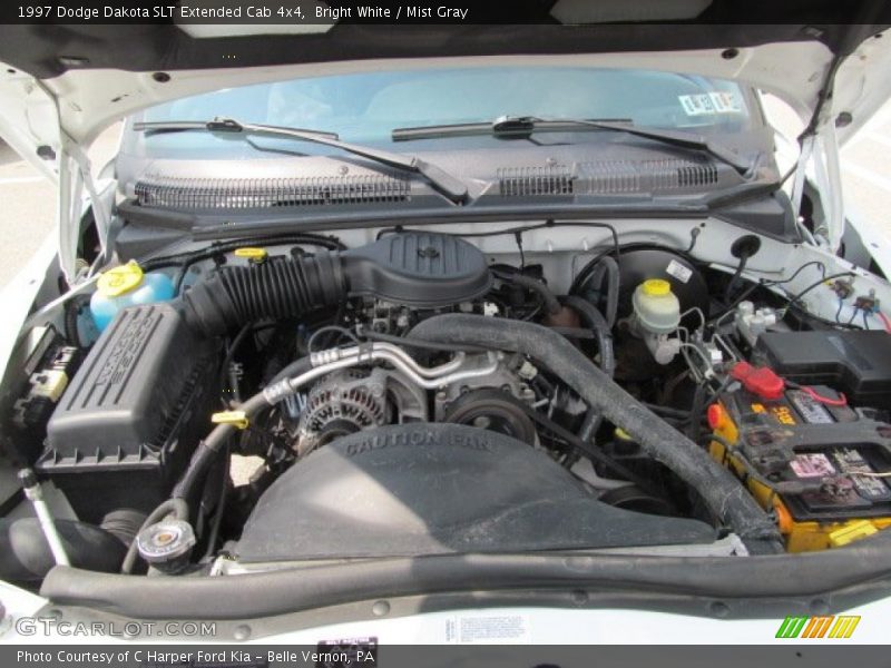 Bright White / Mist Gray 1997 Dodge Dakota SLT Extended Cab 4x4