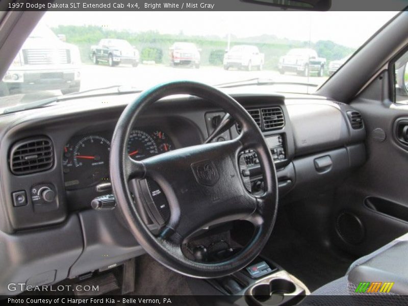 Bright White / Mist Gray 1997 Dodge Dakota SLT Extended Cab 4x4