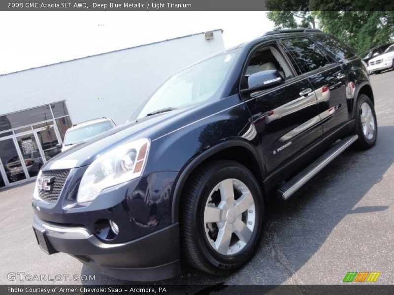 Deep Blue Metallic / Light Titanium 2008 GMC Acadia SLT AWD