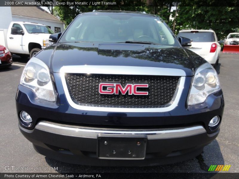 Deep Blue Metallic / Light Titanium 2008 GMC Acadia SLT AWD