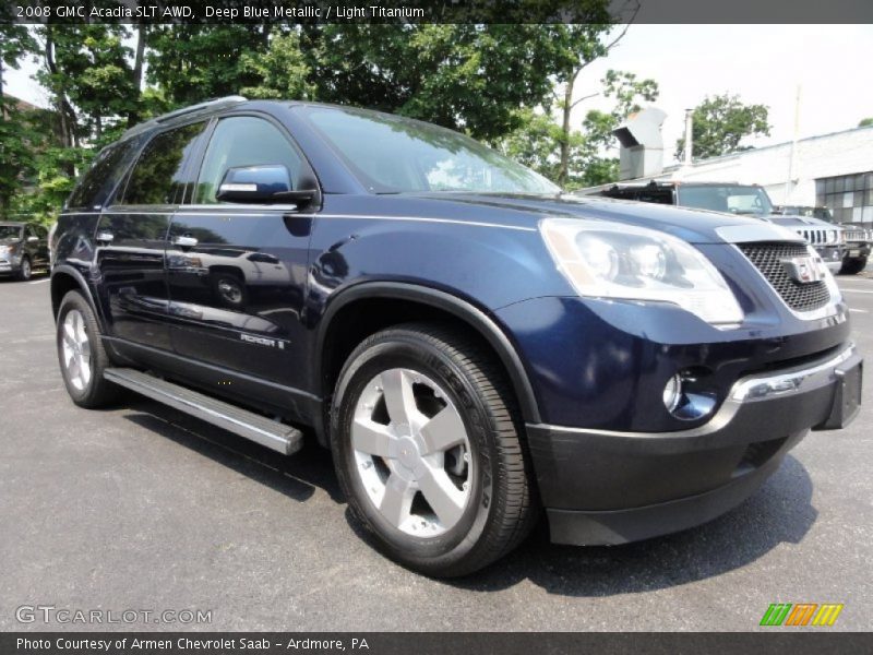 Deep Blue Metallic / Light Titanium 2008 GMC Acadia SLT AWD