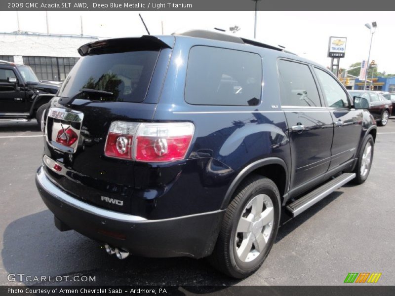 Deep Blue Metallic / Light Titanium 2008 GMC Acadia SLT AWD