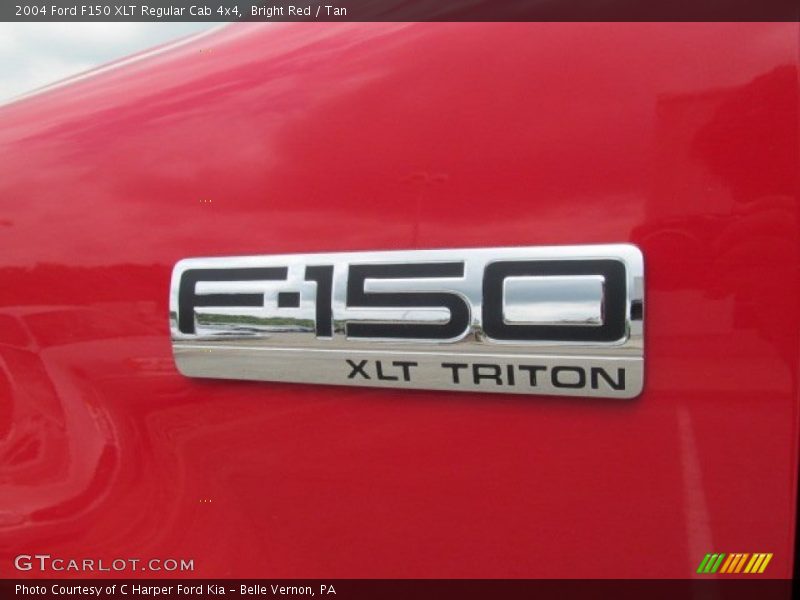 Bright Red / Tan 2004 Ford F150 XLT Regular Cab 4x4