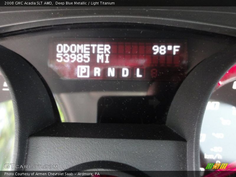 Deep Blue Metallic / Light Titanium 2008 GMC Acadia SLT AWD