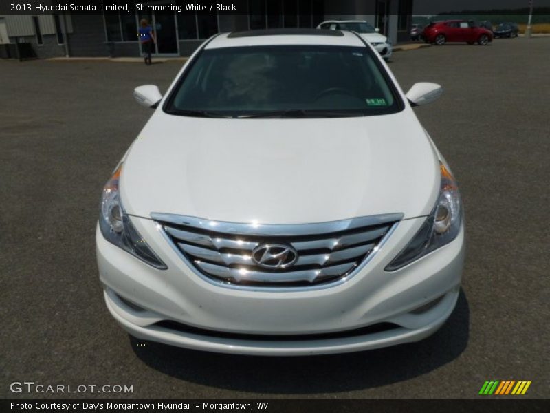 Shimmering White / Black 2013 Hyundai Sonata Limited