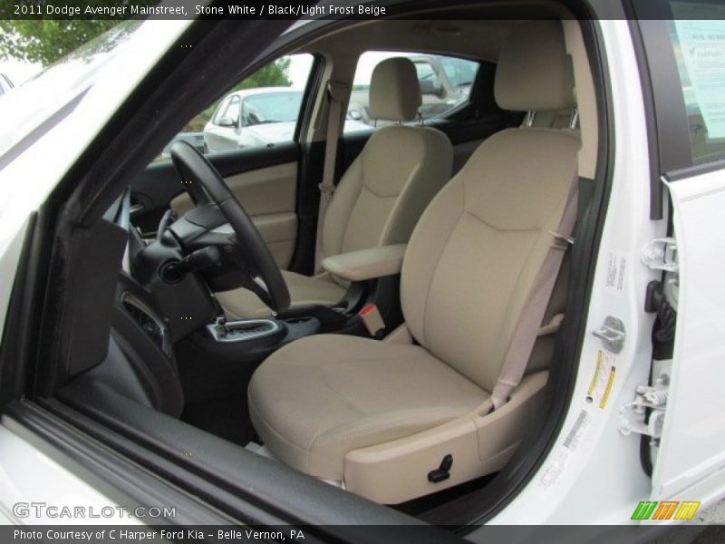 Stone White / Black/Light Frost Beige 2011 Dodge Avenger Mainstreet