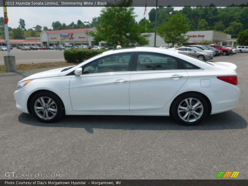 Shimmering White / Black 2013 Hyundai Sonata Limited