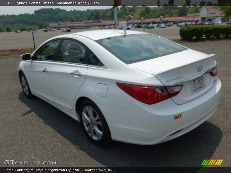 Shimmering White / Black 2013 Hyundai Sonata Limited
