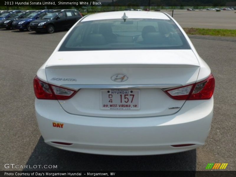 Shimmering White / Black 2013 Hyundai Sonata Limited