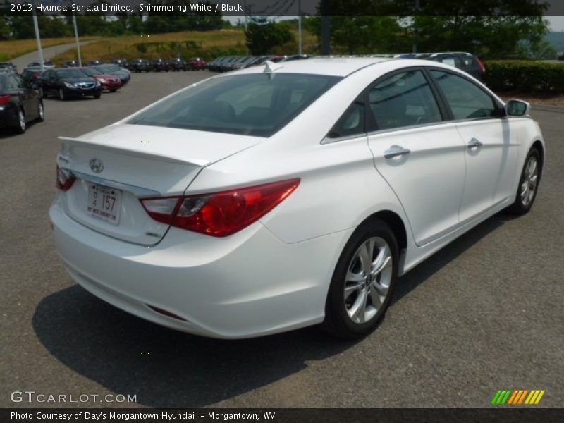 Shimmering White / Black 2013 Hyundai Sonata Limited