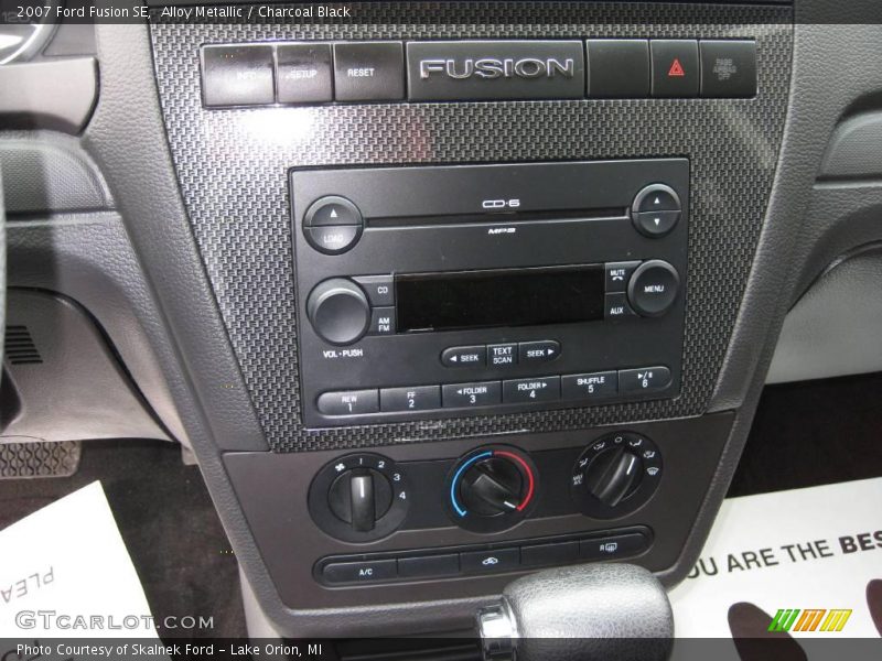 Alloy Metallic / Charcoal Black 2007 Ford Fusion SE