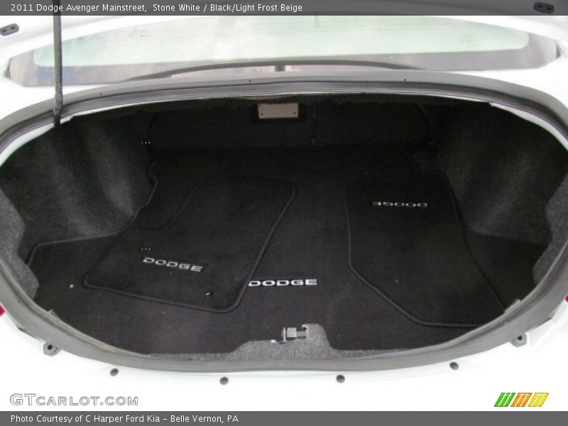 Stone White / Black/Light Frost Beige 2011 Dodge Avenger Mainstreet