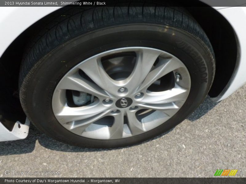 Shimmering White / Black 2013 Hyundai Sonata Limited