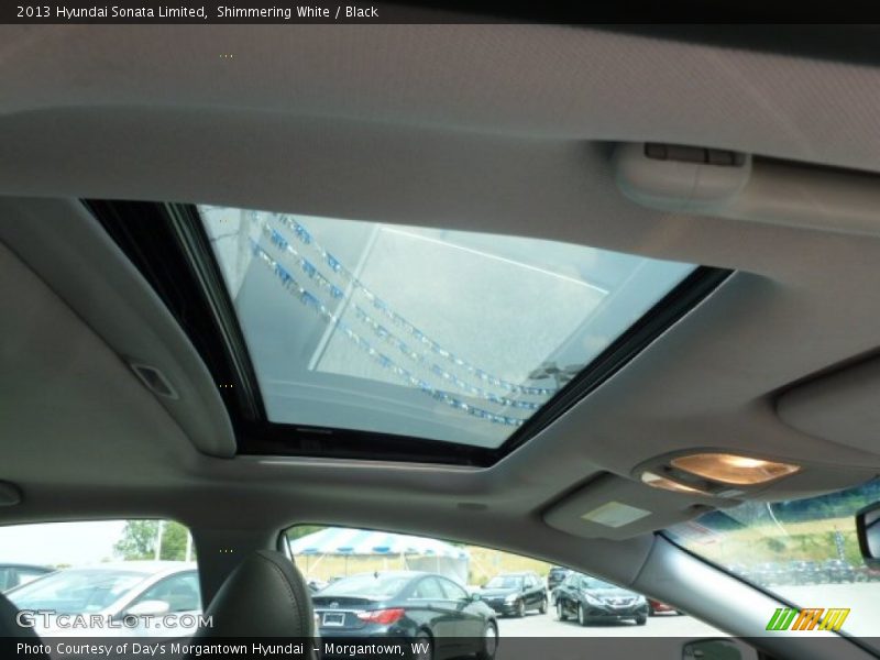 Shimmering White / Black 2013 Hyundai Sonata Limited