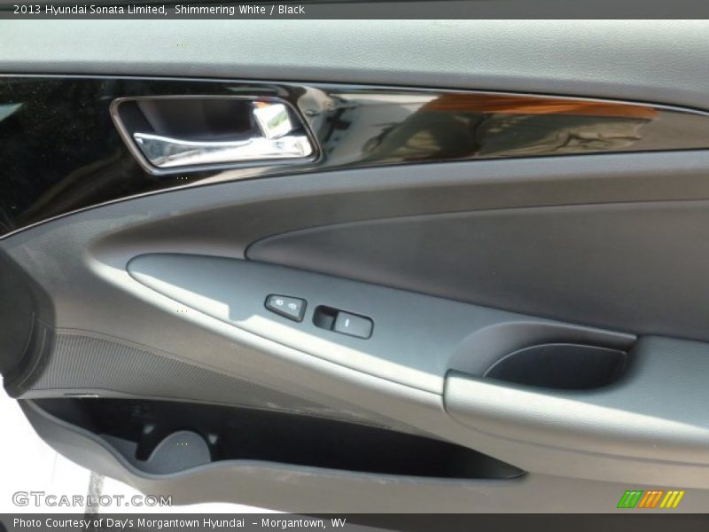 Shimmering White / Black 2013 Hyundai Sonata Limited