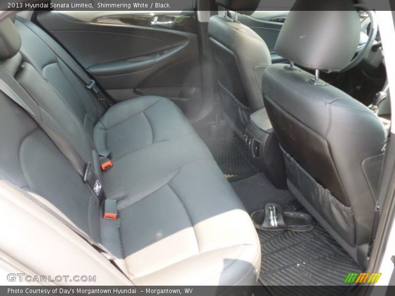 Shimmering White / Black 2013 Hyundai Sonata Limited