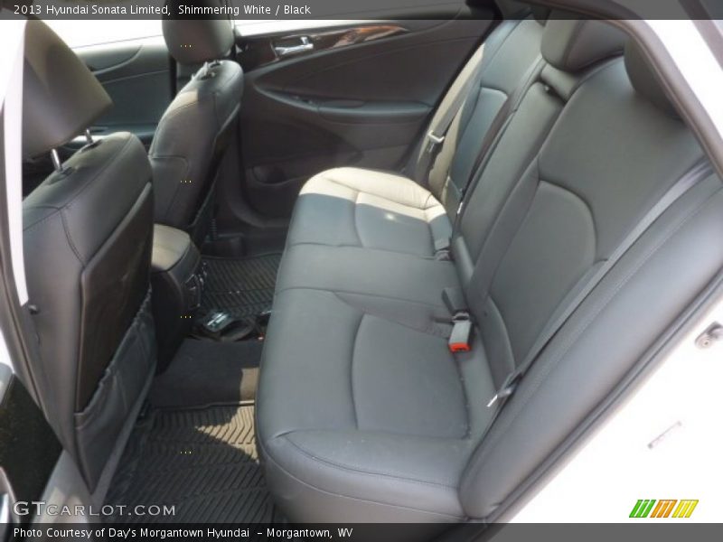 Shimmering White / Black 2013 Hyundai Sonata Limited