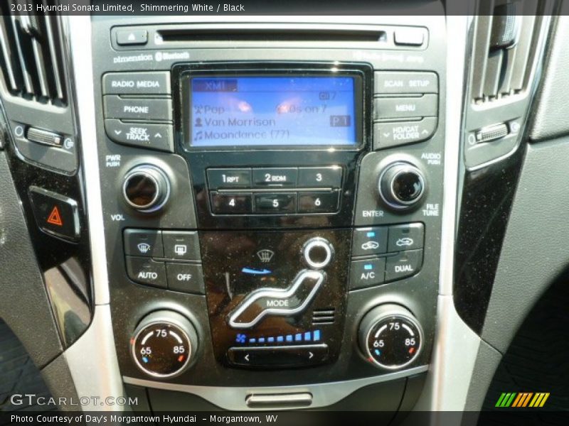 Shimmering White / Black 2013 Hyundai Sonata Limited