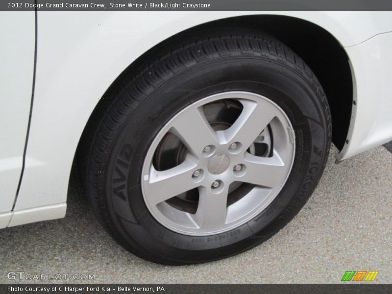 Stone White / Black/Light Graystone 2012 Dodge Grand Caravan Crew