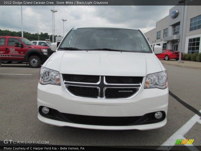 Stone White / Black/Light Graystone 2012 Dodge Grand Caravan Crew