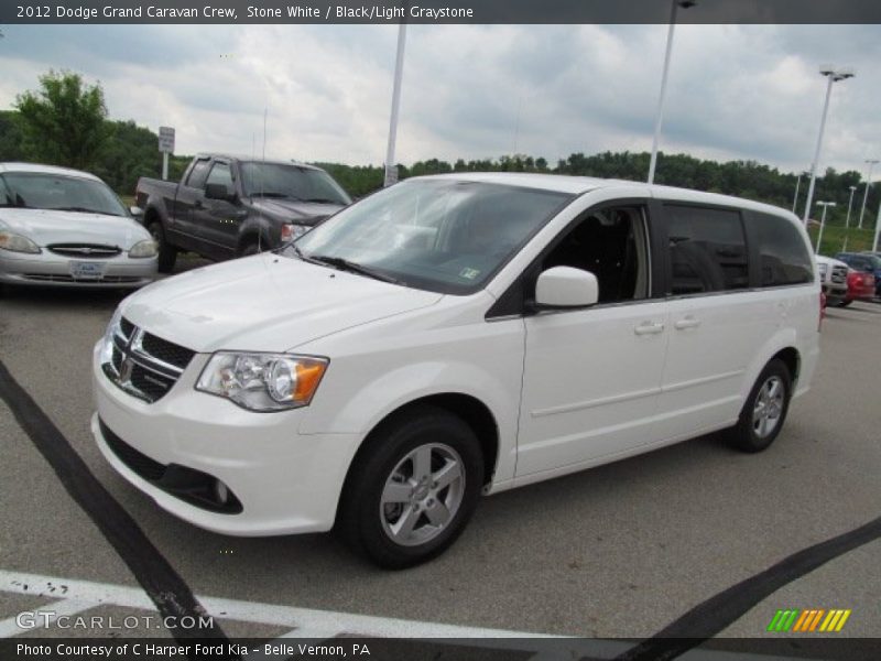 Stone White / Black/Light Graystone 2012 Dodge Grand Caravan Crew