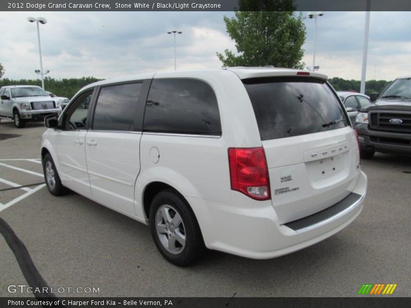 Stone White / Black/Light Graystone 2012 Dodge Grand Caravan Crew