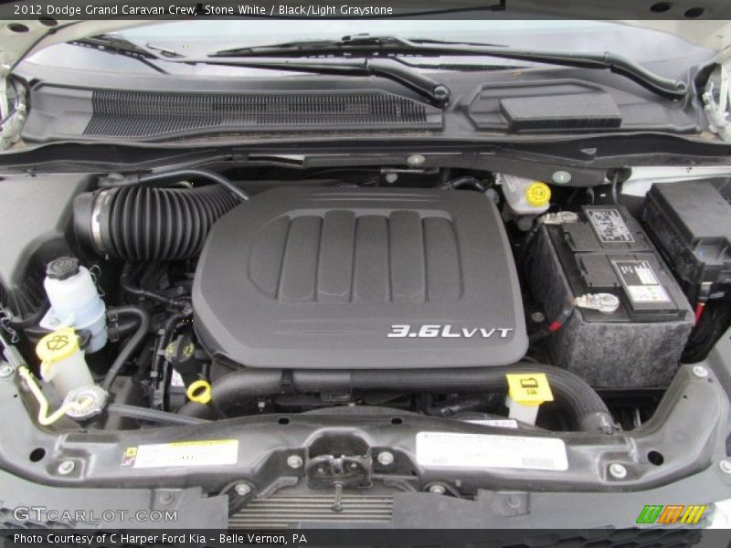 Stone White / Black/Light Graystone 2012 Dodge Grand Caravan Crew
