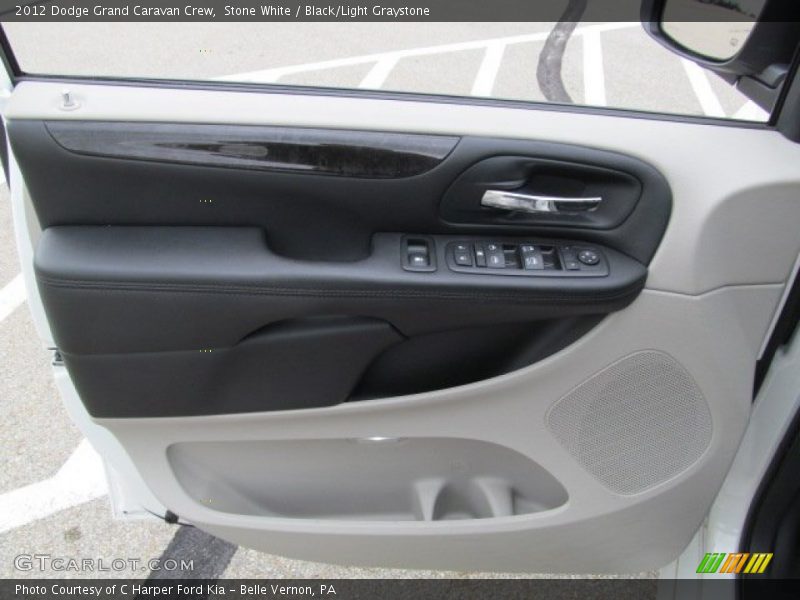 Stone White / Black/Light Graystone 2012 Dodge Grand Caravan Crew