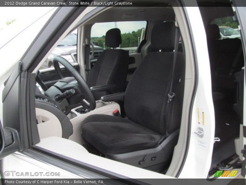 Stone White / Black/Light Graystone 2012 Dodge Grand Caravan Crew